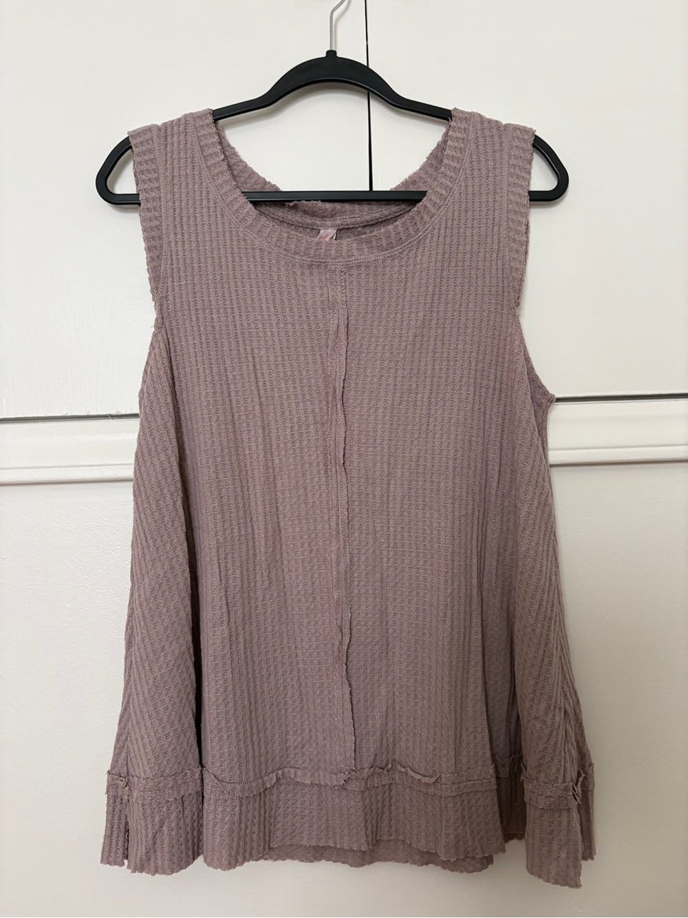 Xhilaration Mauve Waffle Knit Sleeveless Tank